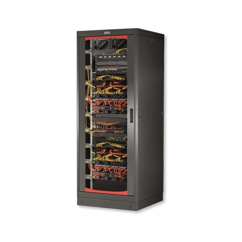 Armadio Server Rack 19" 600x1200 27U Nero Serie Lite Porta Grigliata