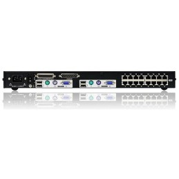 Switch KVM Cat 5 2-console 16-porte con porta Daisy-Chain, KH2516A