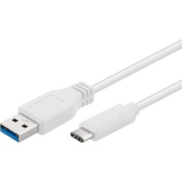 Cavo USB3.0 A Maschio USB-C™ Maschio 0,5m Bianco