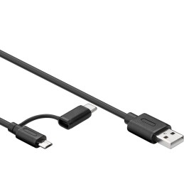 Cavo USB A / Micro B con Adattatore USB-C