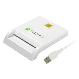 Lettore/Scrittore di Smart Card Usb 2.0 Compatto Bianco