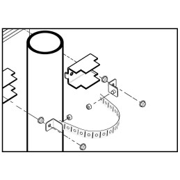 Sistema di fissaggio a palo per rack IP65