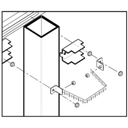 Sistema di fissaggio a palo per rack IP65