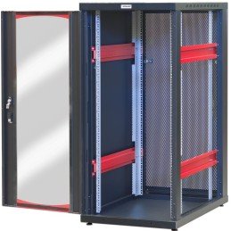 Armadio Server Rack 19" 600x1000 27 Unita' Nero serie Ideal