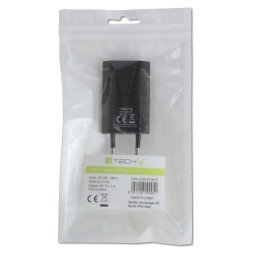 Caricatore USB 1A Compatto Spina Europea Nero