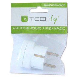 Adattatore spina Schuko a presa 10/16A Bianco