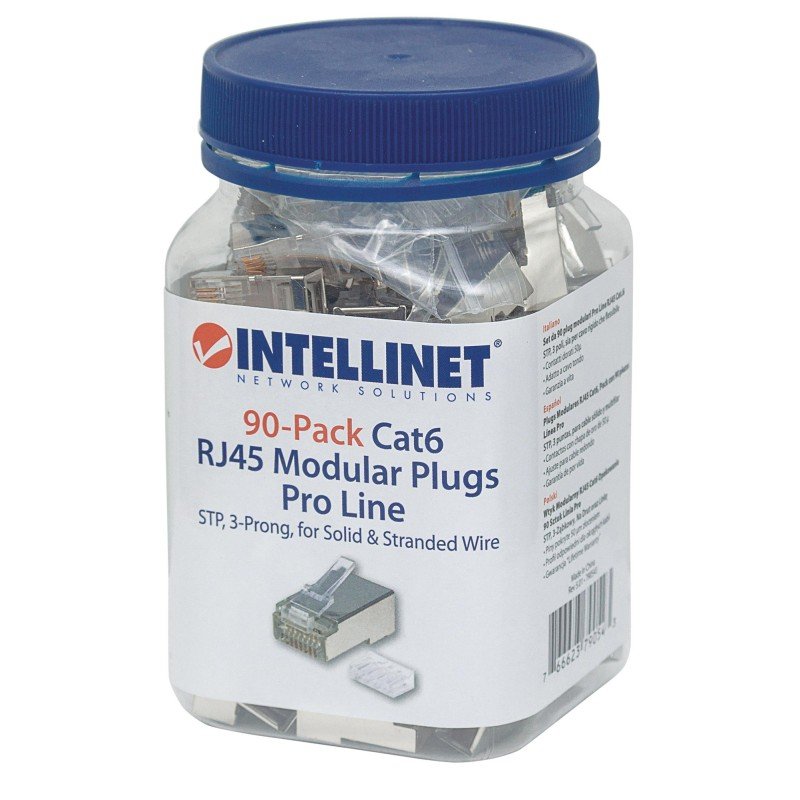 Confezione 90 plug Modulari Pro Line RJ45 Cat.6 Confezione 90 plug Modulari Pro Line RJ45 Cat.6