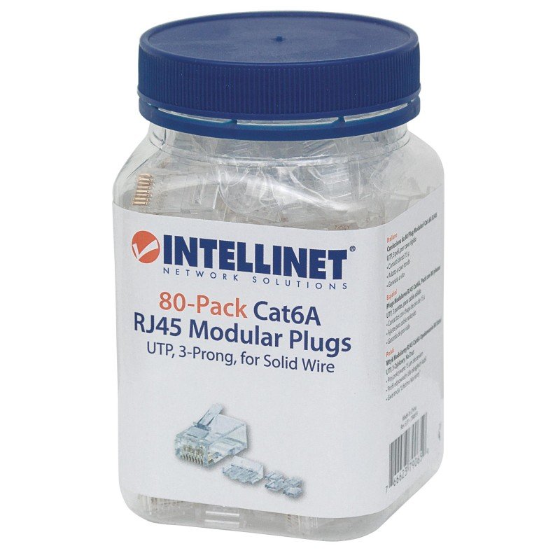 Confezione da 80 Plug Modulari Cat.6A RJ45 Confezione da 80 Plug Modulari Cat.6A RJ45