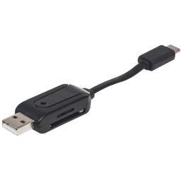 Mini Lettore Card Reader USB-C™ SD MicroSD 60mm Nero