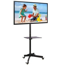 Supporto a Pavimento con Mensola Trolley TV LCD/LED/Plasma 23"-55"