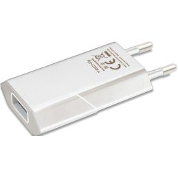 Caricatore USB 1A Compatto Spina Europea Bianco