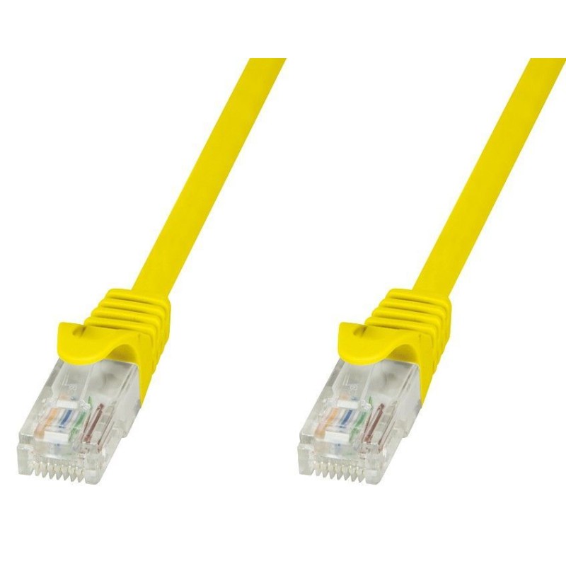 Cavo di Rete Patch in Rame Cat.6 Giallo UTP 1m Cavo di Rete Patch in Rame Cat.6 Giallo UTP 1m
