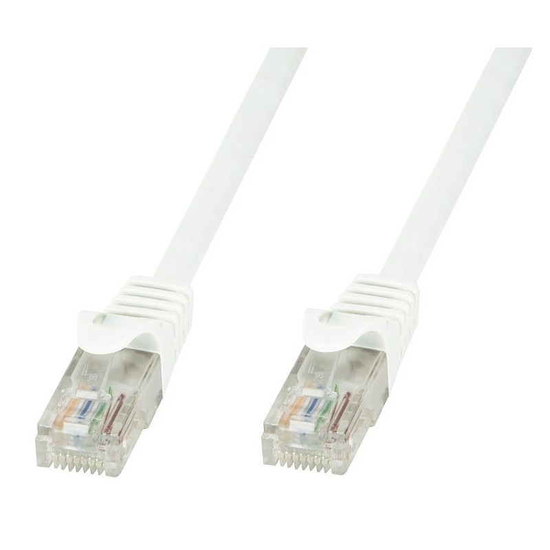 Cavo di Rete Patch in Rame Cat.6 Bianco UTP 2m Cavo di Rete Patch in Rame Cat.6 Bianco UTP 2m
