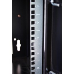 Armadio Rack 19" a Muro 6U prof. 600 Nero Assemblato