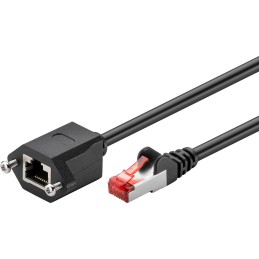 Prolunga di rete Patch in Rame F/UTP Cat. 6 1m Nero