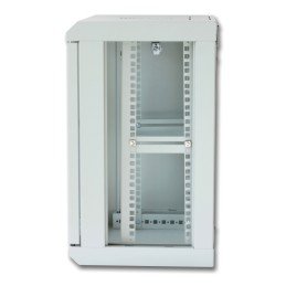 Armadio Rack 10" a muro 9 unità con pannelli asportabili Grigio prof. 300 mm