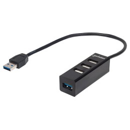 Hub USB 3.0/2.0 Combo 4 porte Nero