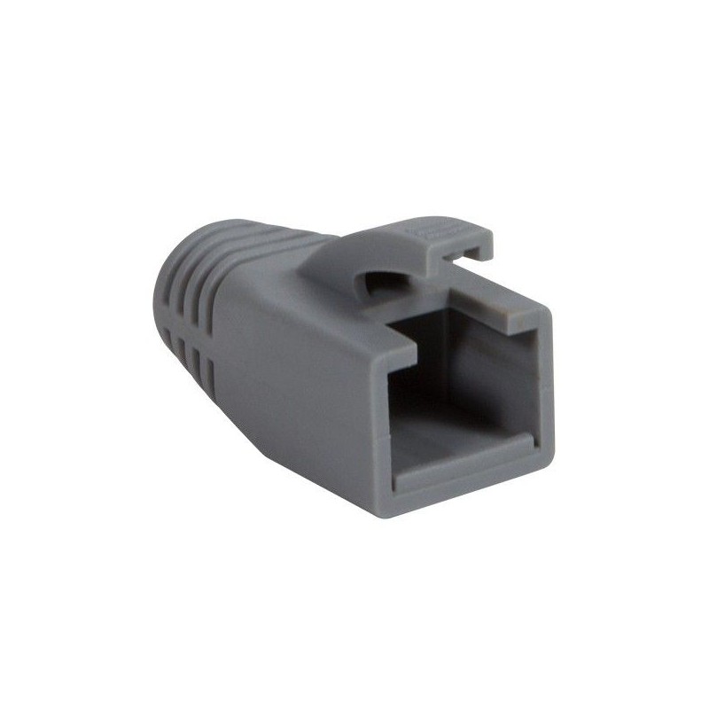 Copriconnettore per Plug RJ45 Cat.6 8mm Grigio Copriconnettore per Plug RJ45 Cat.6 8mm Grigio