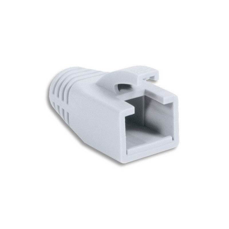Copriconnettore per Plug RJ45 Cat.6 8mm Bianco Copriconnettore per Plug RJ45 Cat.6 8mm Bianco