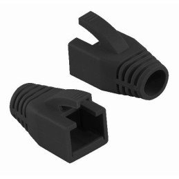 Copriconnettore per Plug RJ45 Cat.6 8mm Nero