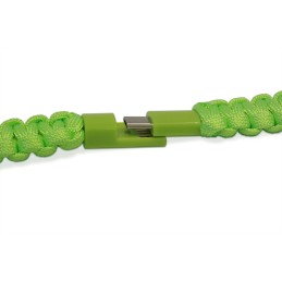 Bracciale Paracord con Micro USB Verde