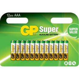 Blister 12 Batterie AAA Mini Stilo GP Super