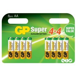 Blister 8 Batterie AA Stilo GP Super