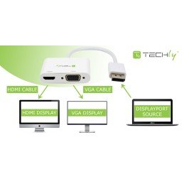 Adattatore DisplayPort ad HDMI/VGA