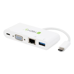 Adattatore Convertitore USB3.0 USB-C™ a USB-A con VGA RJ45 e USB-C™