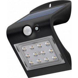 Lampada LED Solare a Muro 1,5W IP65 Sensore di Movimento Nero