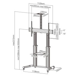 Supporto mobile da pavimento per TV Ultra larghe 60-100"