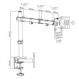 Supporto da scrivania per Monitor 13-32''