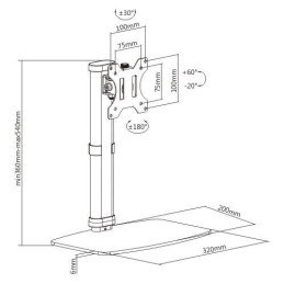 Supporto da tavolo per monitor 17-27"