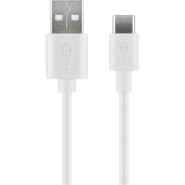 Cavo USB A Maschio 2.0 / USB-C Maschio 0,1m Bianco