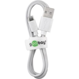 Cavo USB A Maschio 2.0 / USB-C Maschio 0,5m Bianco