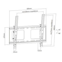 Supporto a Muro per TV LED Inclinabile con Regolazione Altezza