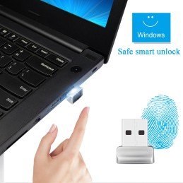 Lettore di Impronte Digitali Fingerprint USB 2.0 con Sensore a 360 gradi