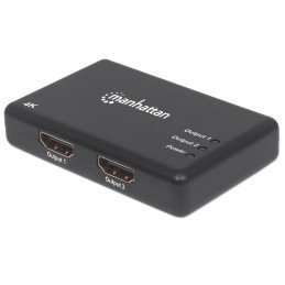 Splitter HDMI 4K UHD 3D con LED 2 vie