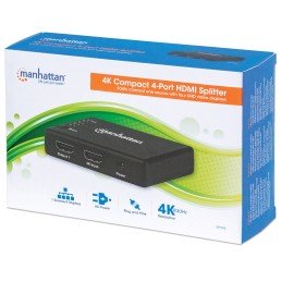 Splitter HDMI 4K UHD 3D con LED 4 vie