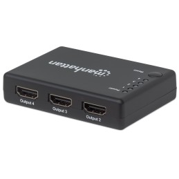 Splitter HDMI 4K UHD 3D con LED 4 vie