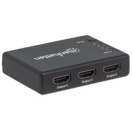 Splitter HDMI 4K UHD 3D con LED 4 vie