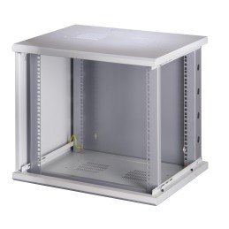 Armadio Rack 19" a muro 10 unità sezione unica prof. 500mm Grigio