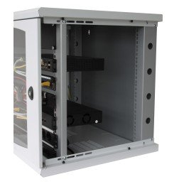 Armadio Rack 19" a muro 13 unità sezione unica prof. 500mm Grigio