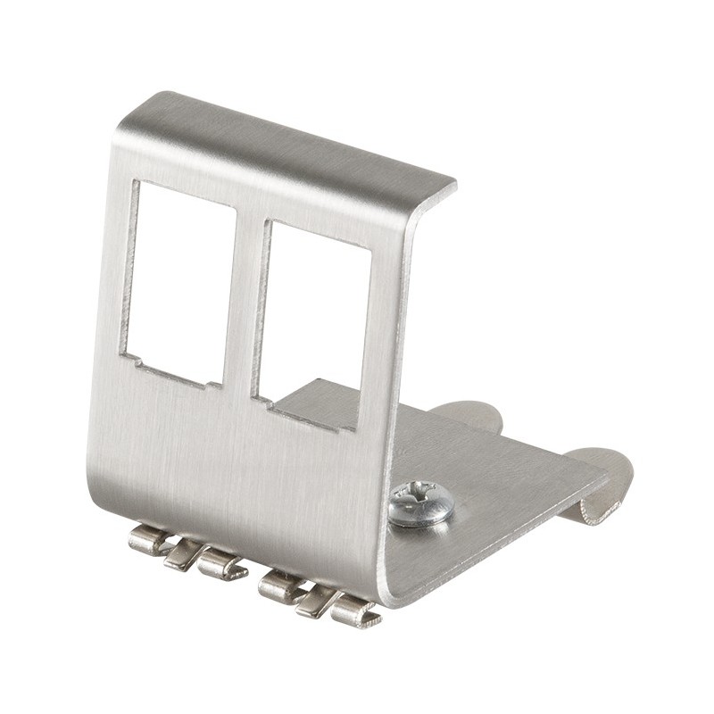 Adattatore per Moduli Keystone 2xRJ45 per guida DIN Adattatore per Moduli Keystone 2xRJ45 per guida DIN