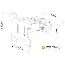 Supporto per fissaggio su palo per monitor 13-30"