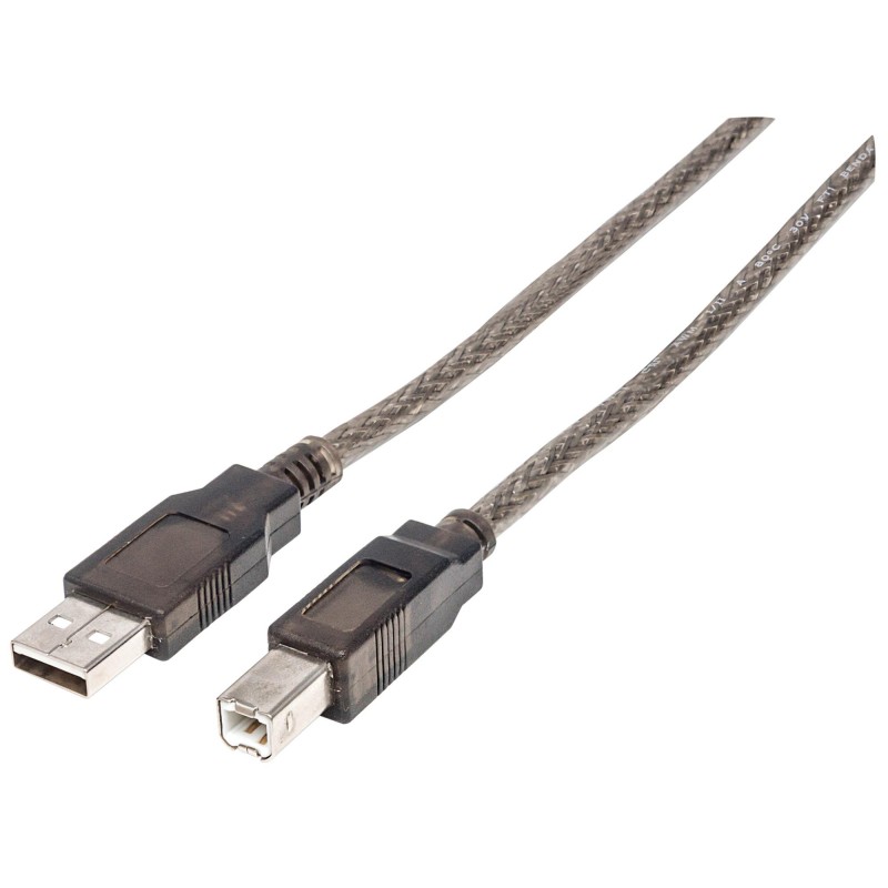 Cavo Prolunga Attivo USB 2.0 Hi-Speed A M / B M 15m Nero