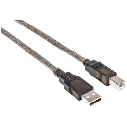 Cavo Prolunga Attivo USB 2.0 Hi-Speed A M / B M 15m Nero