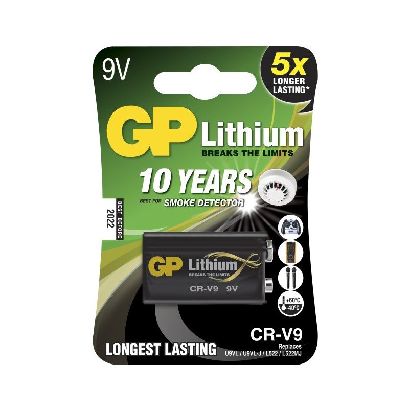 Blister 1 Batteria Litio 9V Longest Lasting