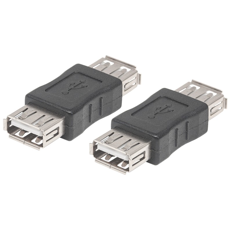 Adattatore USB-A Femmina USB-A Femmina Nero Adattatore USB-A Femmina USB-A Femmina Nero