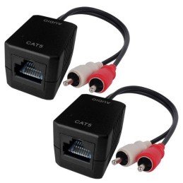 Convertitore Extender Audio RJ45 Cat.5 2xRCA